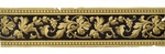 Bordüre mit goldbrauner Akanthusblattranke auf schwarzem Grund