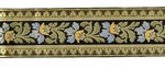 Bordüre mit stilisiertem Blüten- und Blattornament als Gobelinimitation