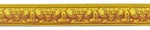Bordüre mit Akanthusblattdekor und kanneliertem Band in Goldgelb
