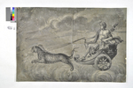 Supraporte aus Serie mit antiken Göttern: Bacchus mit Wagen