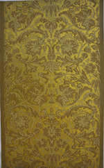 Papiertapete mit Imitation eines Reliefsamtes mit goldenem Grund