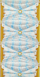 Weiß-blau gestreifte Draperie, Tafel, Kat.Nr. 80 (Tapetenkunst-Katalog)