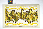 Entwurf Rapporttapete, abstraktes florales Muster in olivgrün und gelb
