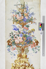 Füllstück mit doppelstöckiger Wandvase mit üppigem Blumendekor aus dem "Décor Jardinière"