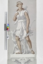 Füllstück mit Diana (Artemis) aus dem Dekor "Der Olymp"