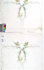 Füllstück mit Blumenranken und Vögeln aus dem "Décor Oiseaux et Fleurs"